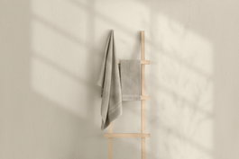 Mijölnir Juego de toallas de baño de algodón, 2 piezas, Beige